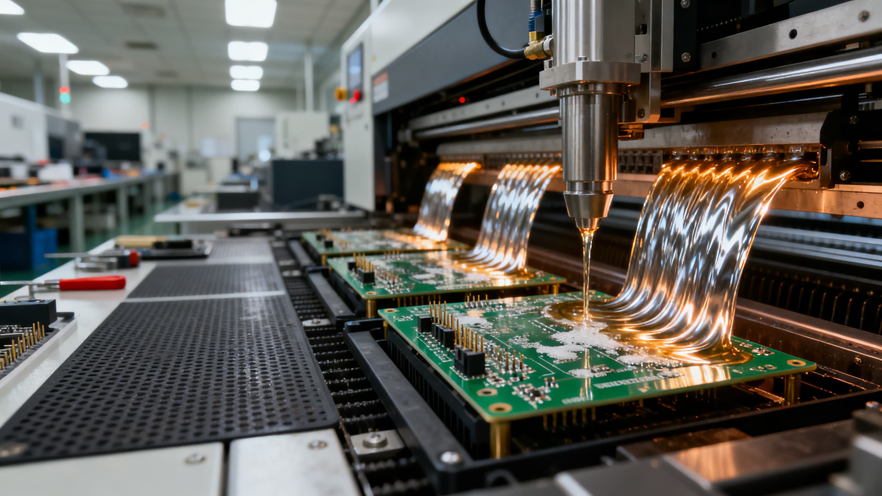 Aerospace & Defense Through-hole wave soldering — PCB assembly at NovaPCBA EMS factory